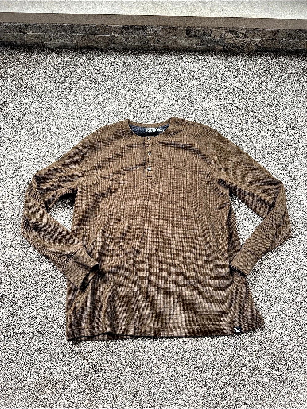 Eddie Bauer Henley Brown Men’s Large EUC